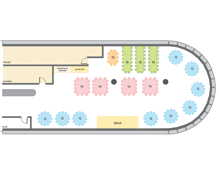 Sala za vencanja 222 mesta